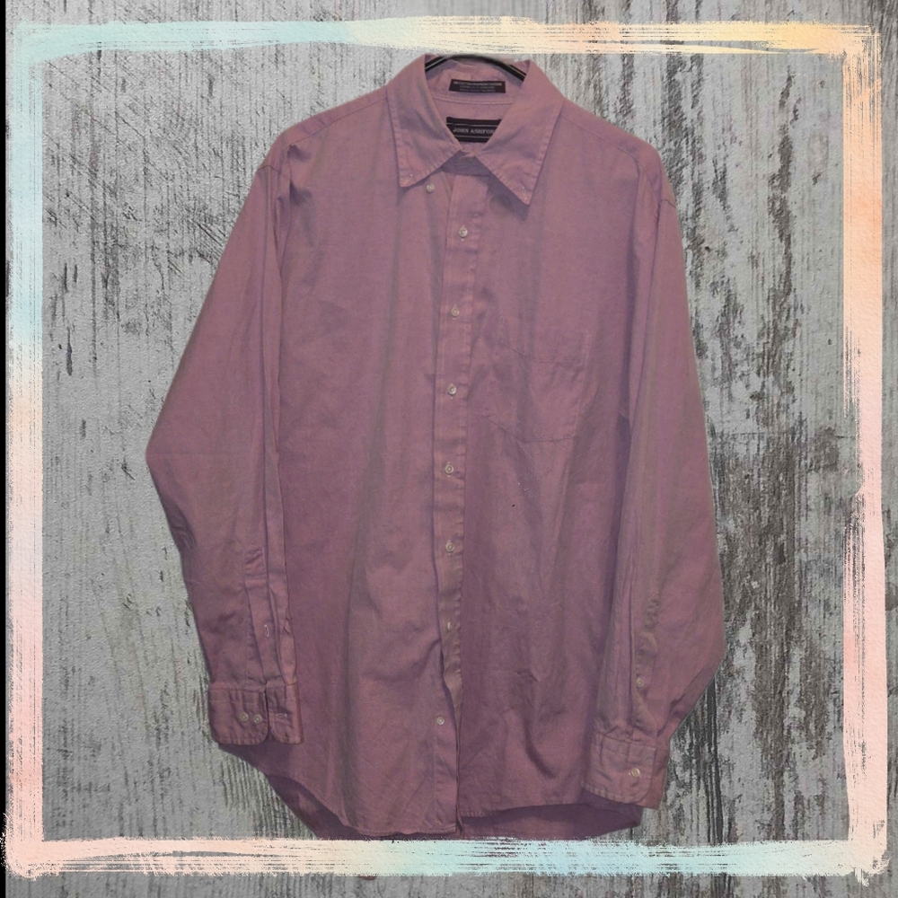 John Ashford Men's Blush  Button Down Shirt
